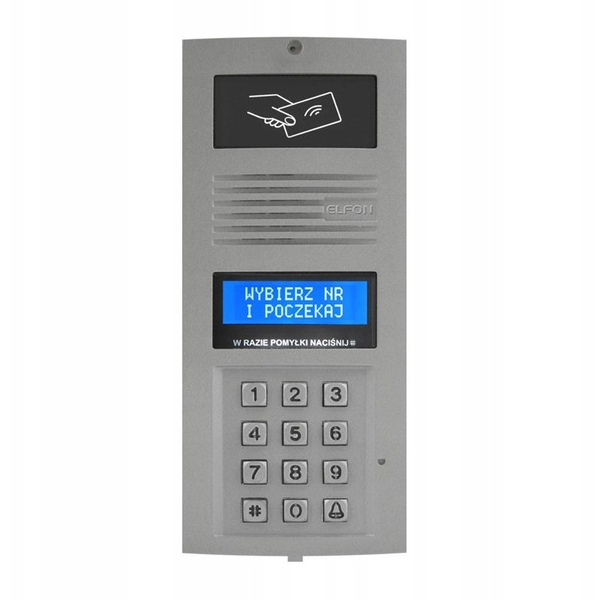 Elfon OP-SL255R P Optima ELFON Panel SLAVE z czytnikiem RFID, popiel