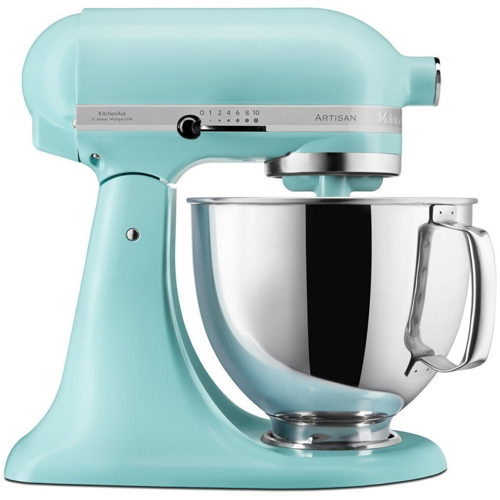 Планетарен миксер KitchenAid Artisan Elegance 5KSM125EMI Mineral water, 300W, 4.8 л, Direct drive, 10 скорости, Тюркоаз