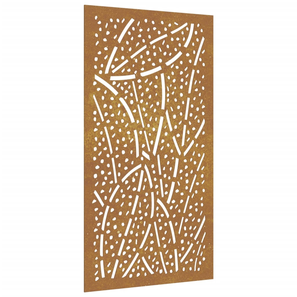 levélmintás corten acél kerti faldísz 105 x 55 cm (824475)