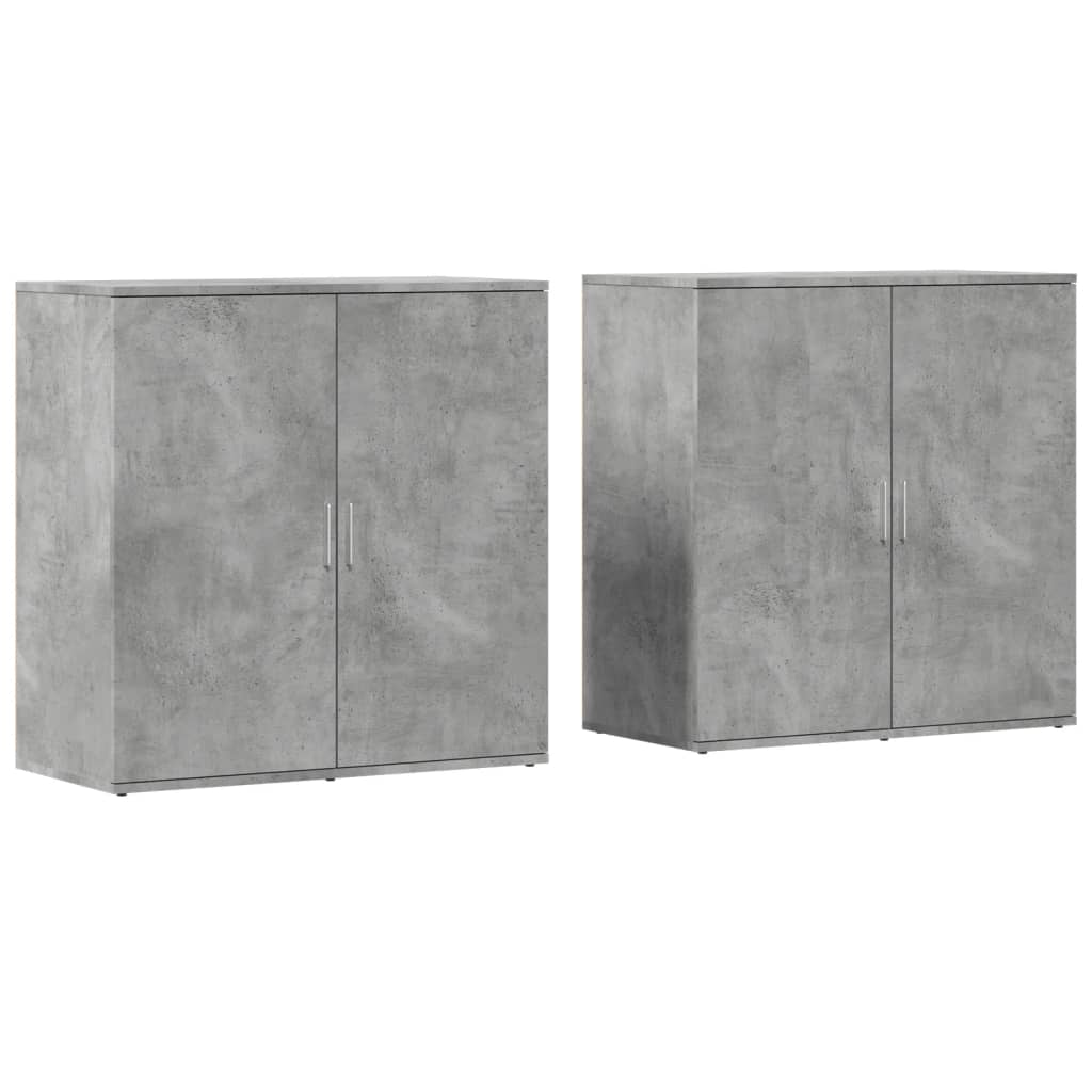 2 db betonszürke szerelt fa tálalószekrény 79 x 38 x 80 cm (3276605)