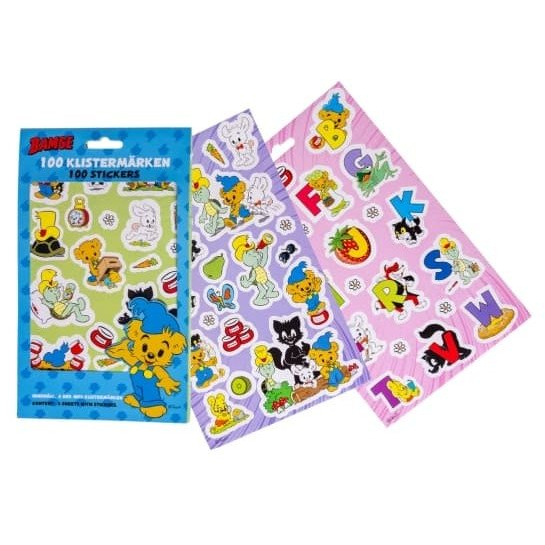 BAMSE Stickers set w/100 stickers, paper pack
