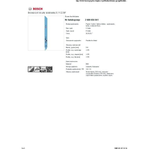 Bosch S 1122 BF Reciprozaagblad Bimetaal 2 stuk(s)