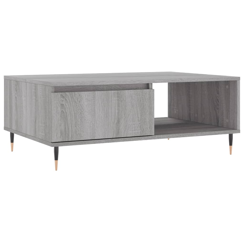 szürke sonoma szerelt fa dohányzóasztal 90 x 60 x 35 cm (827058)