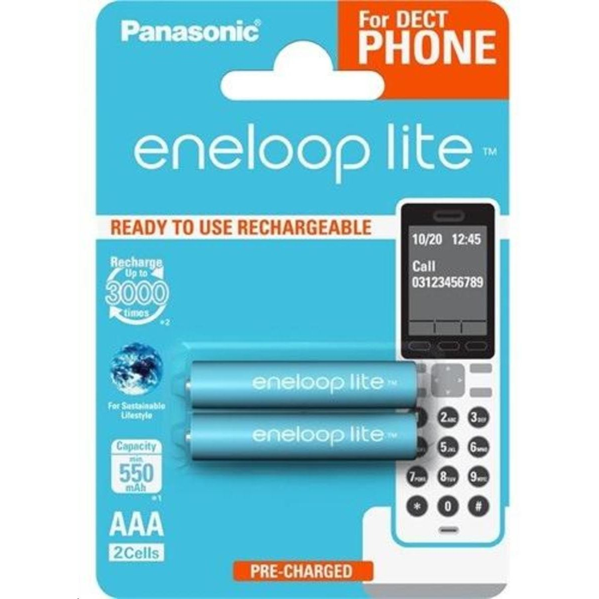 Panasonic Eneloop Lite 1.2V AAA 550mAh akku 2db (BK-4LCCE/2DE) (BK-4LCCE/2DE)