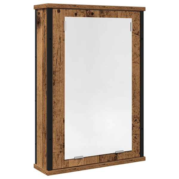 Dulap cu oglindă de baie lemn vechi 42x12x60 cm lemn prelucrat