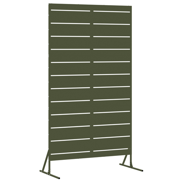 Fém Kerít Panel Olívazöld Porszórt acél 180 cm széles, 220 cm magas