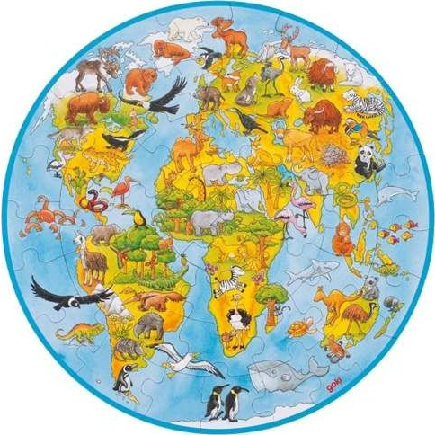 Goki Földgömb Puzzle, XXL Méret