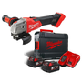 Milwaukee M18FSAG125XB-502X Akkumulátoros Sarokcsiszoló - 18 V, 125 mm, 8500 RPM, Szénkefementes, 2 X 5 Ah Akku + Töltő, Heavy Duty Kofferben