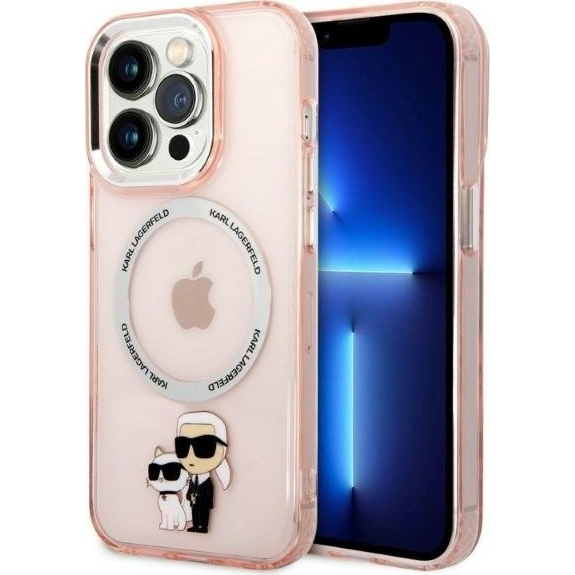 Karl Lagerfeld and Choupette MagSafe NFT hátlap tok Apple iPhone 14 Pro Max, rózsaszín (KLD1260)