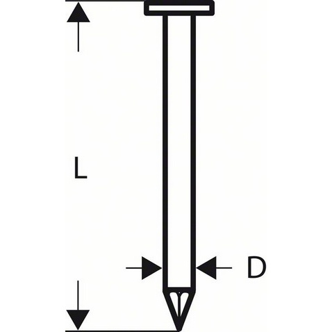 Kerekfejű szeg, SN21RK 90 3,1 mm, 90 mm, fényes, sima kivitel. 2500 db Bosch 2608200031 (2608200031)