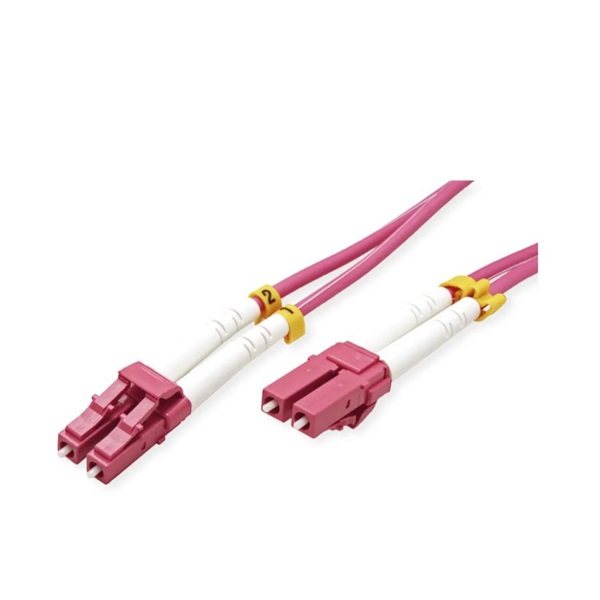 VALUE LWL-Kabel 50/125um OM4 LC/LC violett 15m