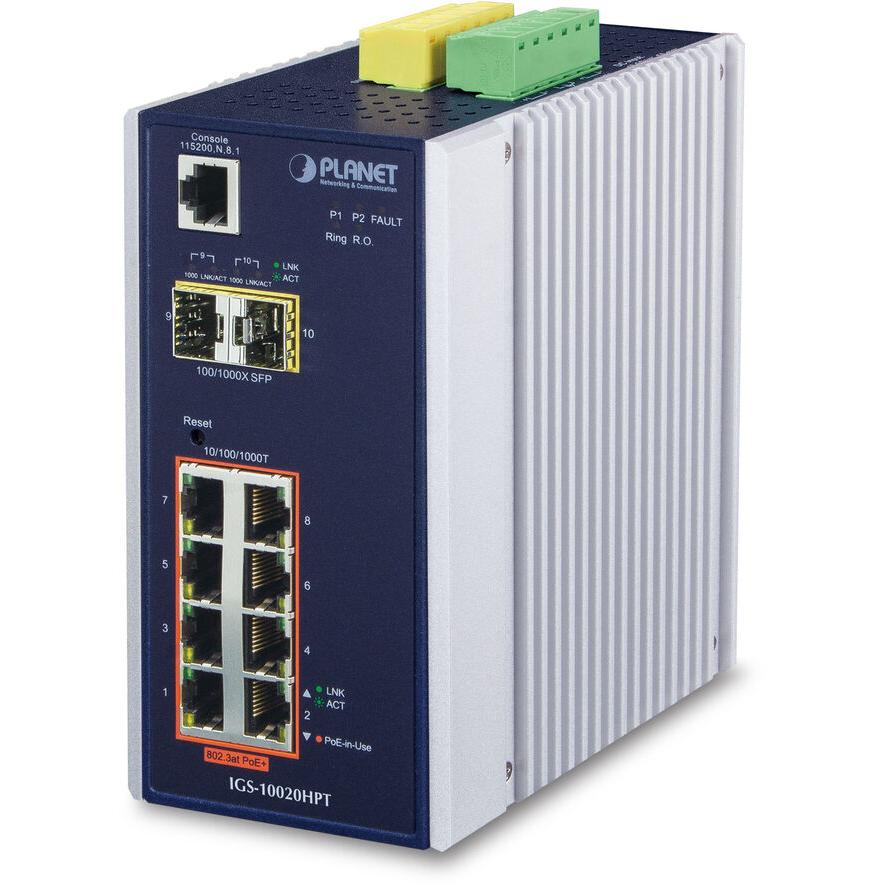 Planet IGS-10020HPT síťové připojení Spravované L2+ Gigabit Ethernet (IGS-10020HPT)