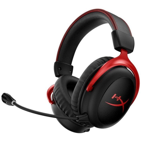 HyperX Cloud II Wireless - Gaming Headset (Black-Red) Sluchátka s mikrofonem Bezdrátový Přes hlavu Hraní Černá, Červená
