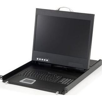 LevelOne KVM-8901DE стелажна конзола 48,3 см (19") 1440 x 900 пиксела Черен