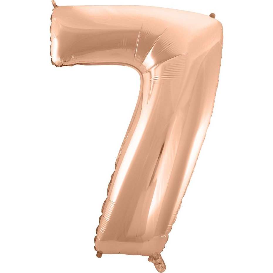 Szám Fólia Lufi - 92 cm, 7-es, Rose Gold (GODA2127)