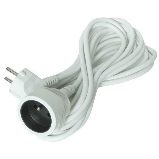 Solight hosszabbító kábel, 1 csatlakozóaljzat, fehér, 10m (PS16)