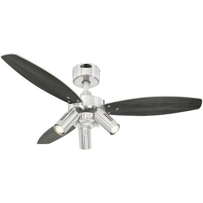 Mennyezeti ventilátor, 3 lapátos, O 105 cm, wenge-ezüst/nikkel, Westinghouse JET PLUS (7229040)