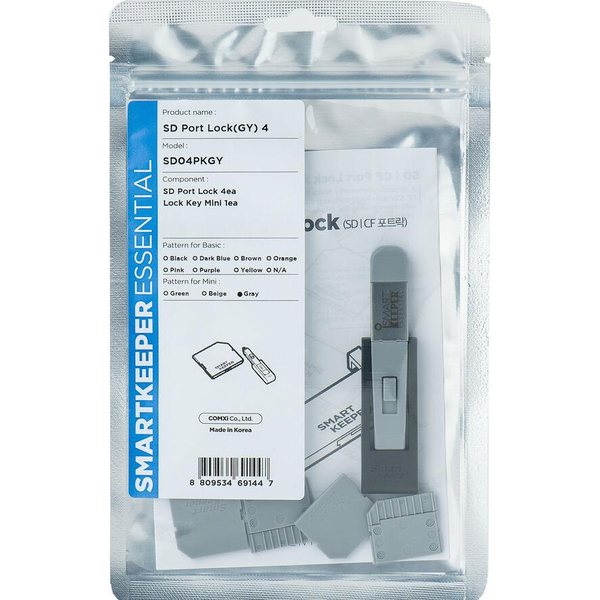 SmartKeeper Mini "SD Port" Blocker grau       4 Stk.+Key