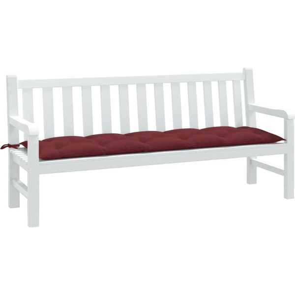 melange bordó szövet kerti padpárna 180 x 50 x 7 cm