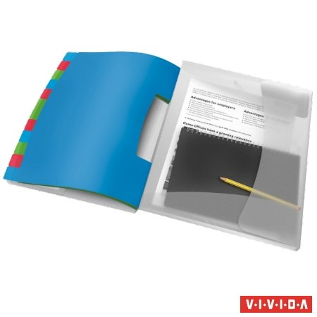 Esselte 624030 desky na dokumenty Modrá, Vícebarevný Polyvinylchlorid (PVC) A4