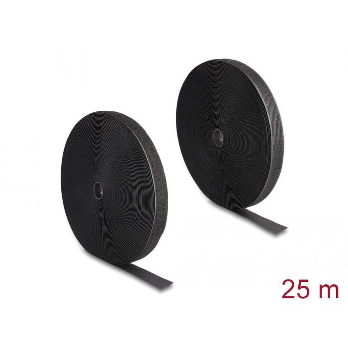 Delock nagy teherbírású szalag 25m x 25mm fekete (20853) (del20853)