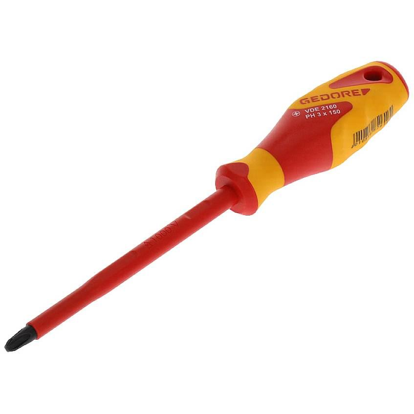 Gedore VDE 2160 1612131 kereszthornyú csavarhúzó PH 3, 150 mm (1612131)