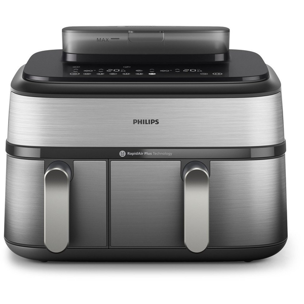 Philips 5000 series NA555/00 frituregryde Dobbelt 9 L Enkeltstående 2750 W Varmluftsteger Sølv