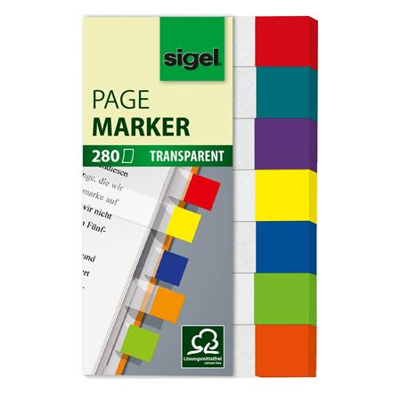 Sigel Clear Mini 12x50 mm Jelölőcímke 7x40 lap - Vegyes szín (HN677)