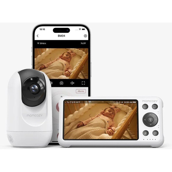 momcozy Dualmode Intelligentes Babyphone BM04 BM016-WH12BA-A Bébifon kamerával
