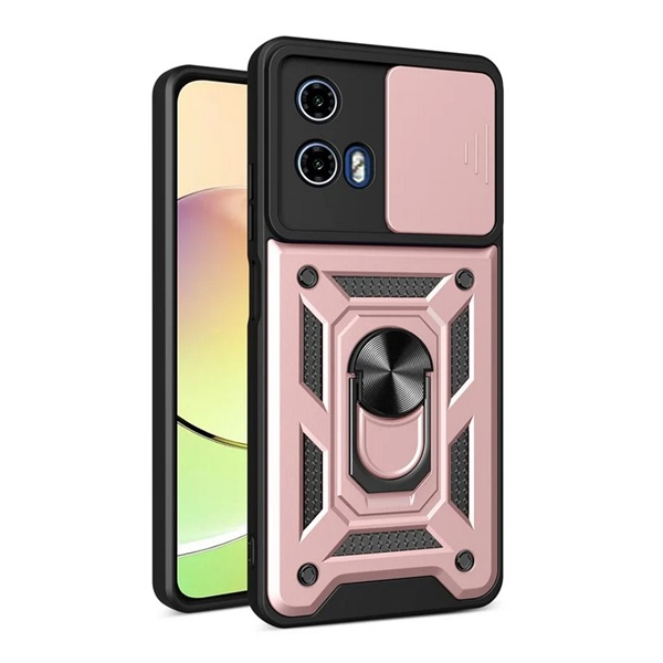 Defender szilikon telefonvédő (ütésállóság, tartógyűrű, kameravédő) ROZÉARANY Motorola Moto G34 5G (XT2363-2) "Gigapack csomagolás" (GP-161827)