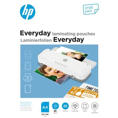 HP Everyday Meleglamináló fólia, A4, 80 mikron fényes, 25 db (9153) (hp9153)
