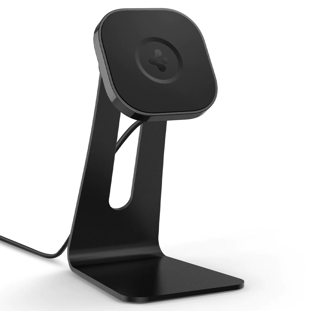 Spigen OneTap Pro S310W MagFit Vezeték nélküli töltő állvány (7W) - Fekete (Bontott) (ACH02574/bontott)