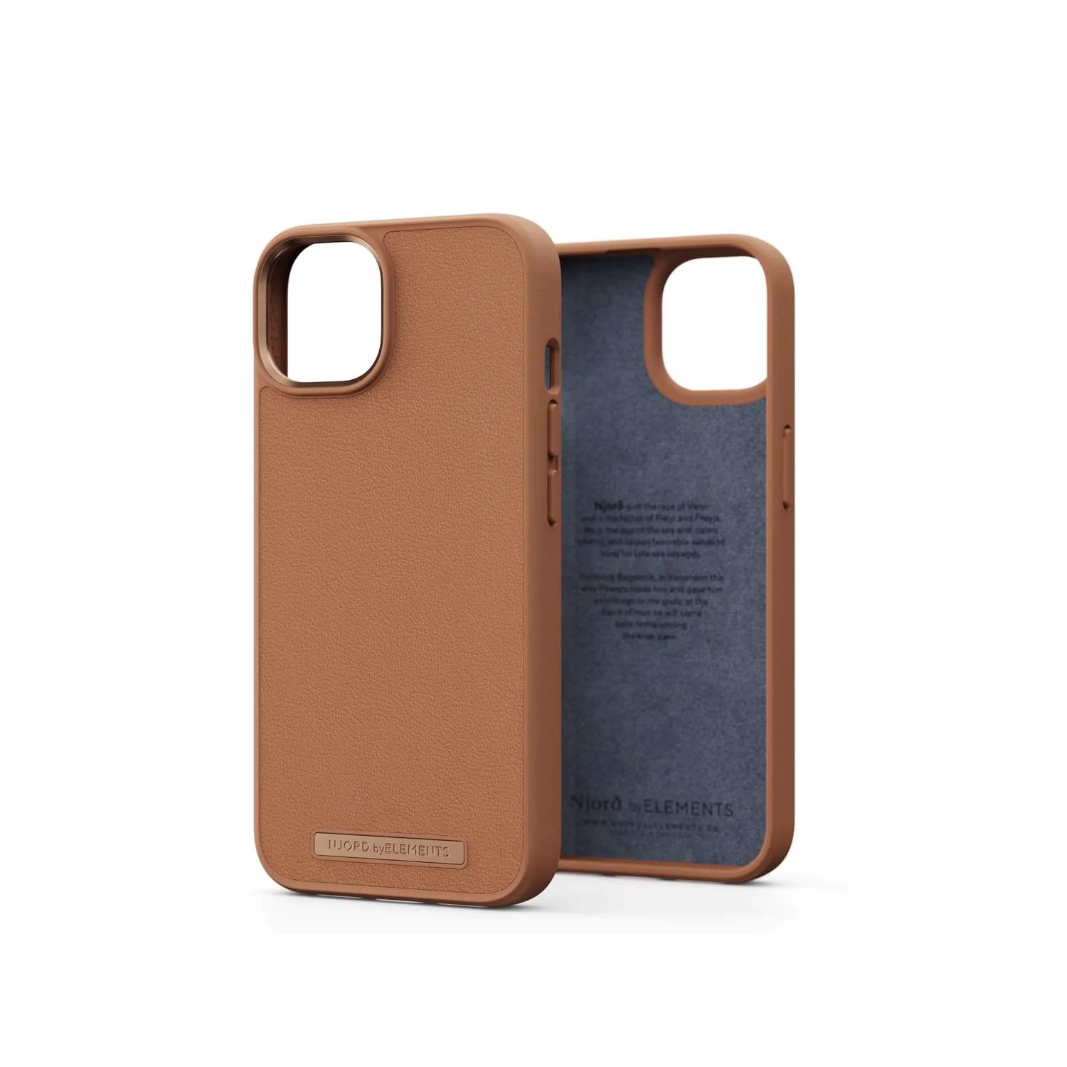 Njord Genuine Apple iPhone 14 Bőr Tok - Barna (NA41GL04)