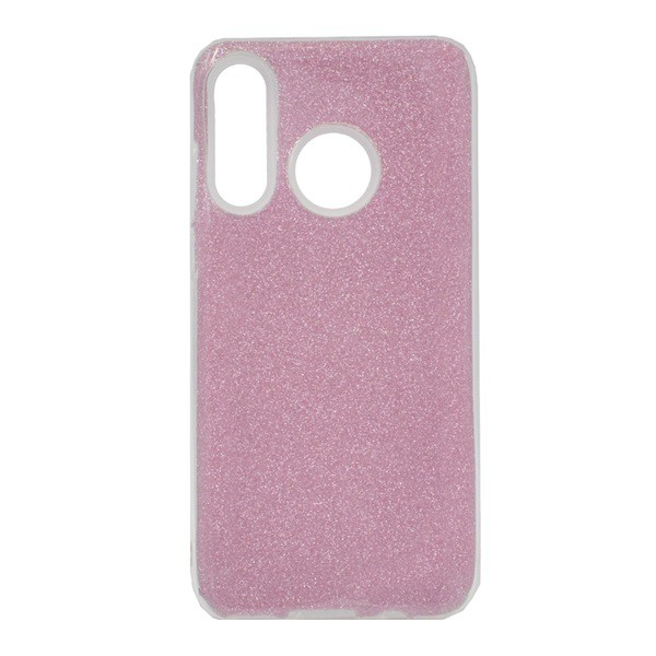 Szilikon telefonvédő (műanyag belső, csillogó hátlap) RÓZSASZÍN [Huawei P30 Lite (Nova 4e)] (5996457874637)