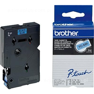 Brother TC-591 páska na tvorbu štítkov Čierna na modrej (TC591)