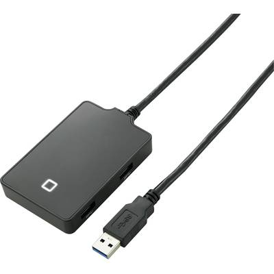 4 portos USB 3.0 hub, fekete, Renkforce (RF-4842435)