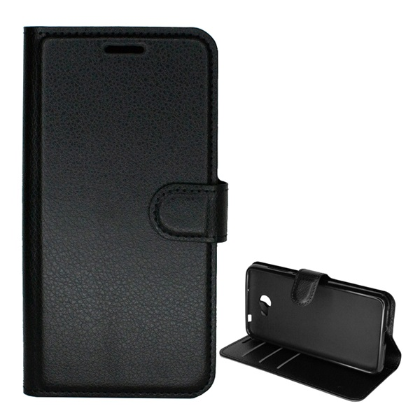 gigapack Tok álló, bőr hatású (FLIP, oldalra nyíló, asztali tartó, prémium) FEKETE Huawei Y6 II Compact / Y5 II (Y5-2) " csomagolás" (GP-64648)