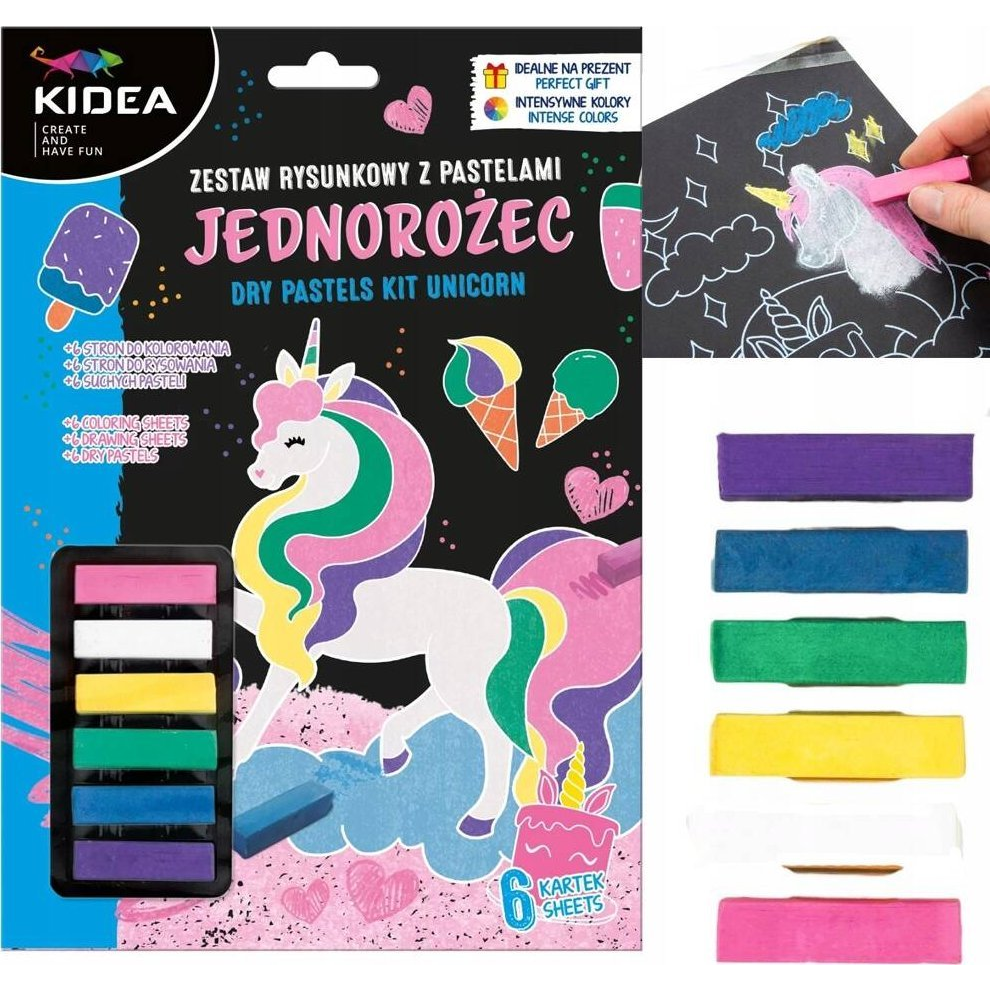 Kidea Unikornisos Színező Készlet Krétával (ZRPJKA) (ZRPJKA)