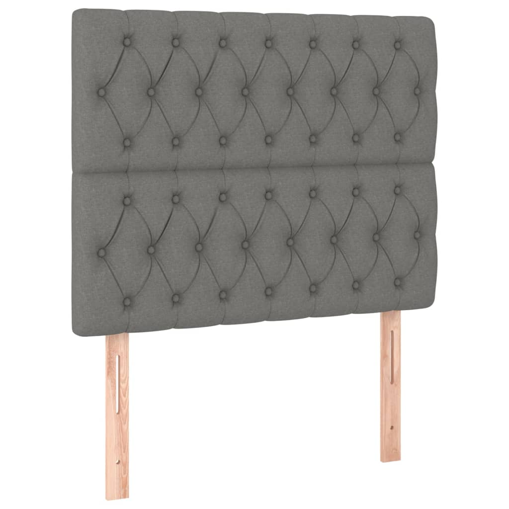 2 db sötétszürke szövet fejtámla 100x7x78/88 cm (3116659)