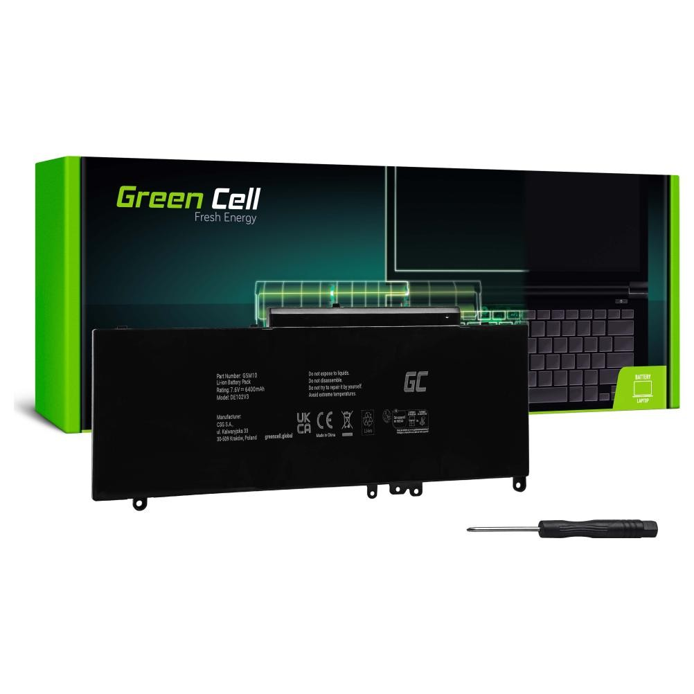 Green Cell DE102V3 Dell Latitude E5250 E5450 E5550 Notebook akkumulátor 6200mAh (DE102V3)