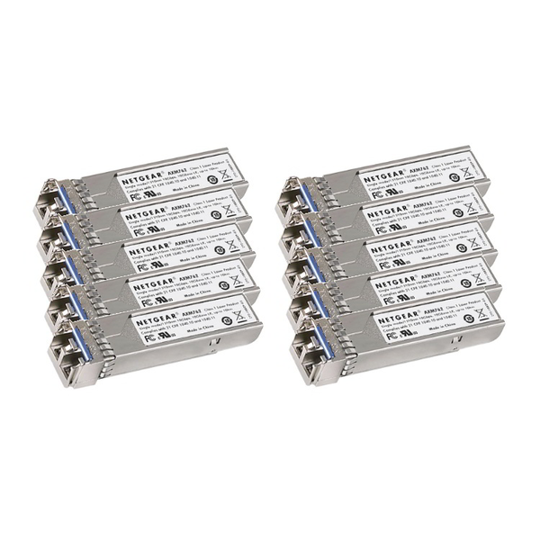 NETGEAR 10 Gigabit LR SFP+, 10pk halózati adó-vevő modul 10000 Mbit/s SFP+