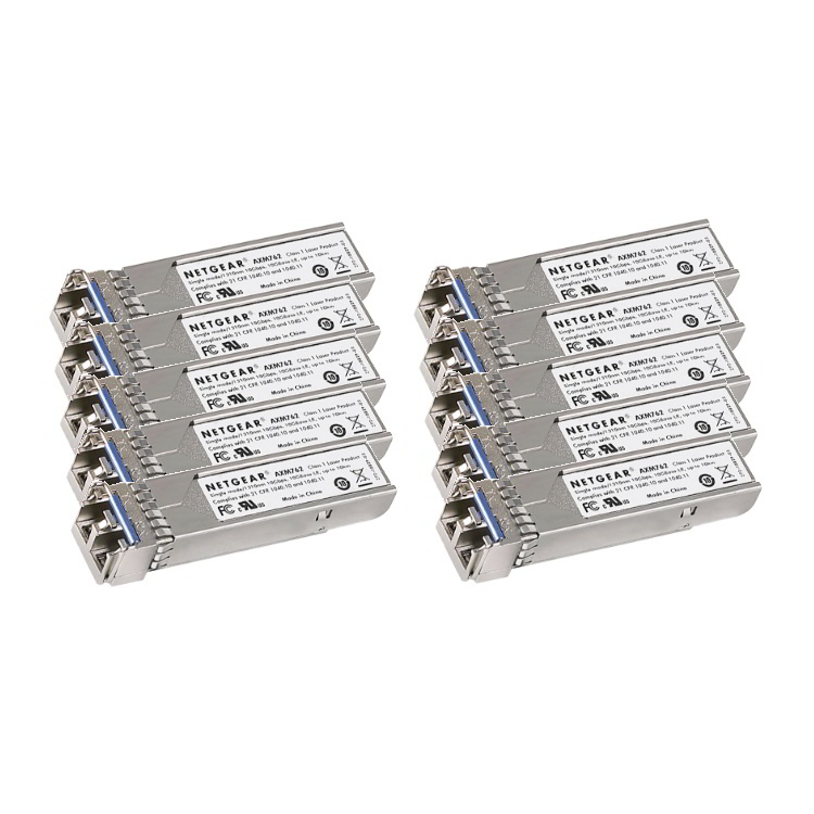 NETGEAR 10 Gigabit LR SFP+, 10pk modul transcieveru 10000 Mbit/s SFP+ (AXM762P10-10000S)