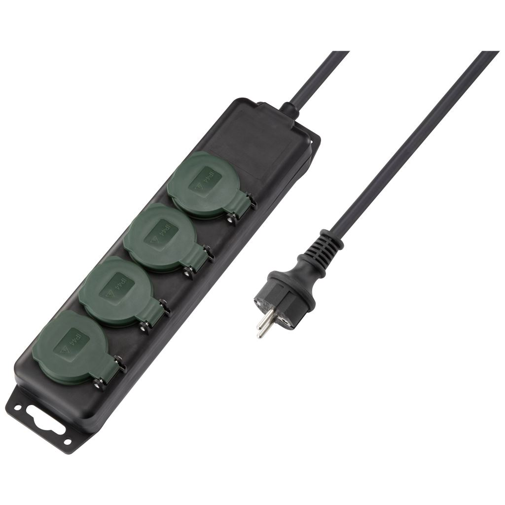 Sygonix SY-5145340 Hálózati elosztó Fekete, Zöld Védőérintkezős 1,4m (SY-5145340)