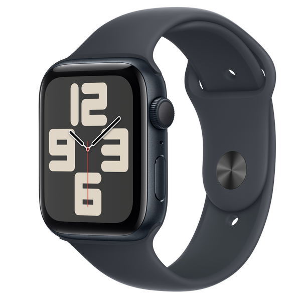 Часовник Apple Watch SE2 v3 GPS, 44 мм, Калъф Midnight Alu, Каишка Midnight Sport, M/L