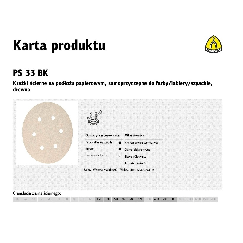 Ps33bk Csiszolókorong Furat 150 gr.150 45543f 100 db (149151)