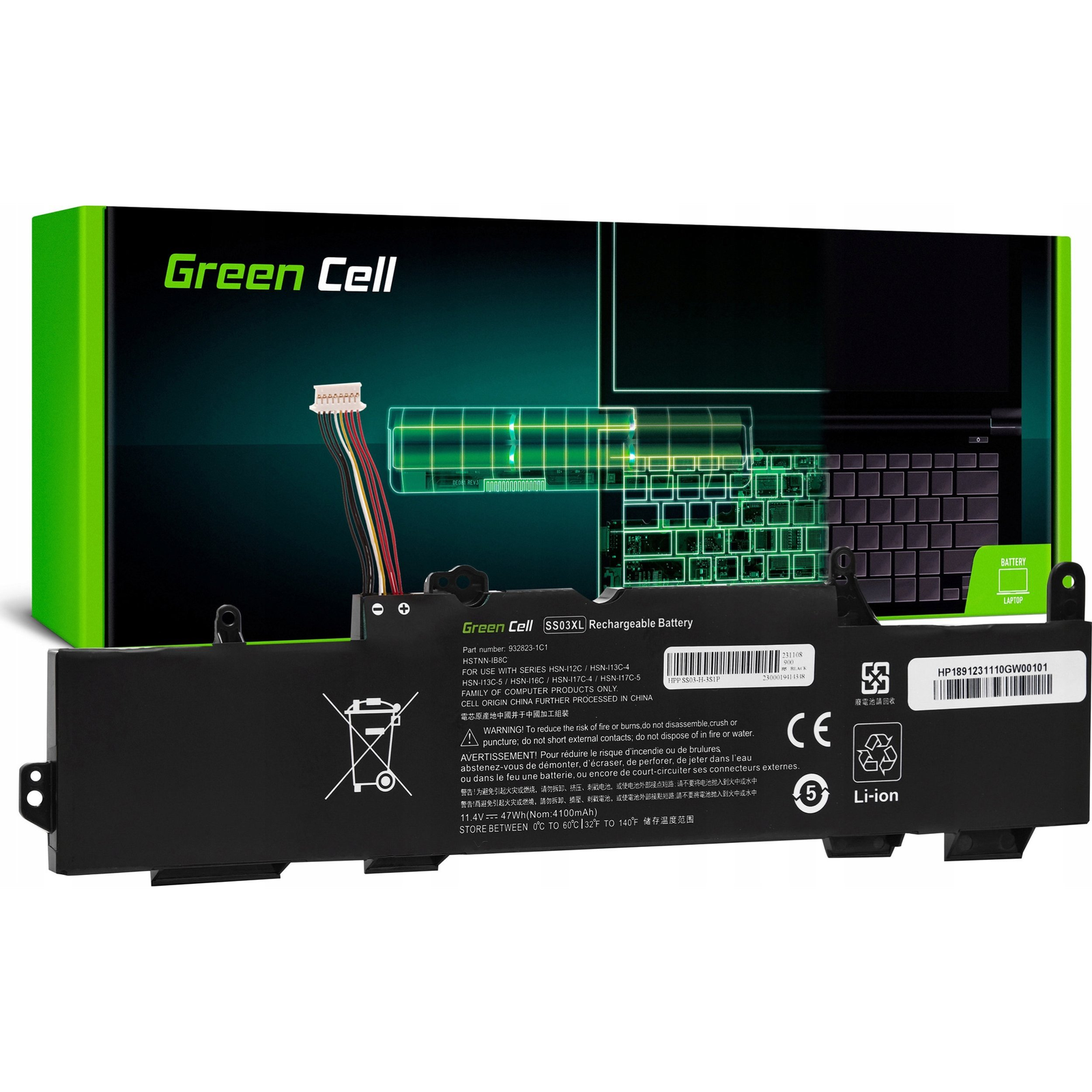 Green Cell 36671 Laptop Akkumulátor / Akku SS03XL HP EliteBook 735 G5 G6 745 G5 G6 830 G5 G6 836 G5 840 G5 G6 846 G5 G6 HP189 (HP189)