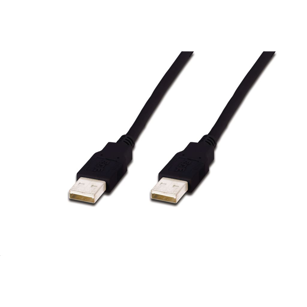 DIGITUS USB 2.0 Anschlusskabel Typ A -A  St/St     3.0m,  sw