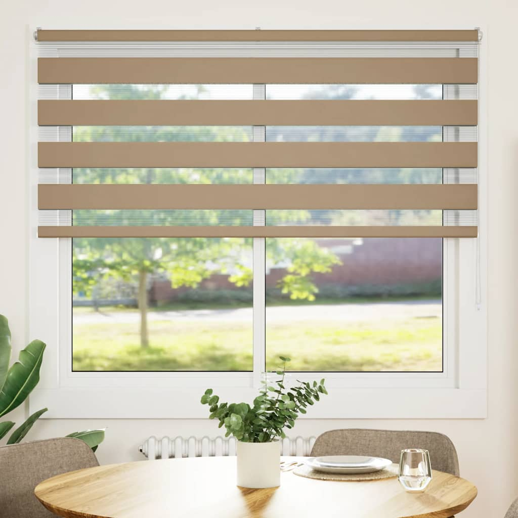 zebrafüggönnyel homokbarna szövetszélesség 150,9 cm poliészter (4014558)