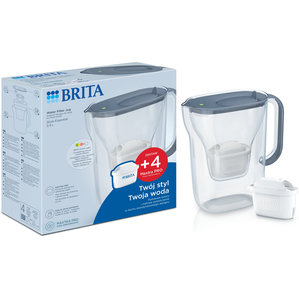 Filtrační konvice BRITA Style Essential + 4 x Filtrační patrona Maxtra Pro