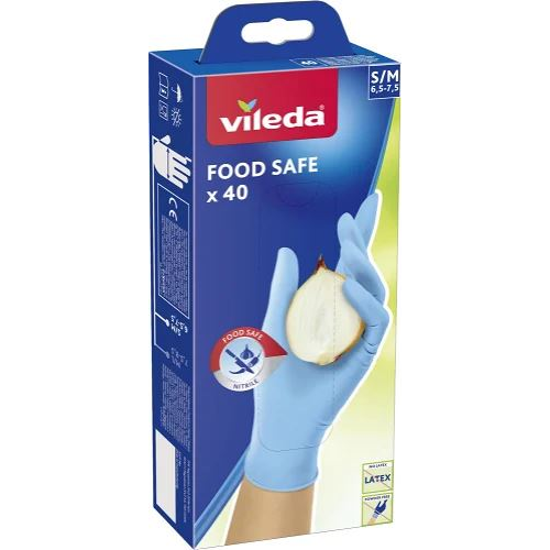 Vileda Food Safe kesztyű S/M méret 40db (4023103235359) (4023103235359)